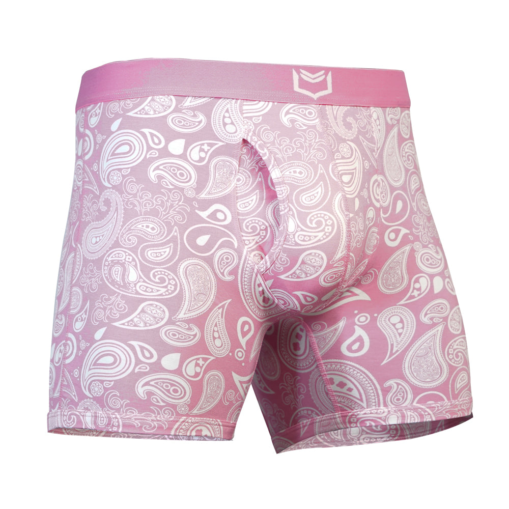 SHEATH 4.0 Dual Pouch Boxer Brief - Pink Paisley