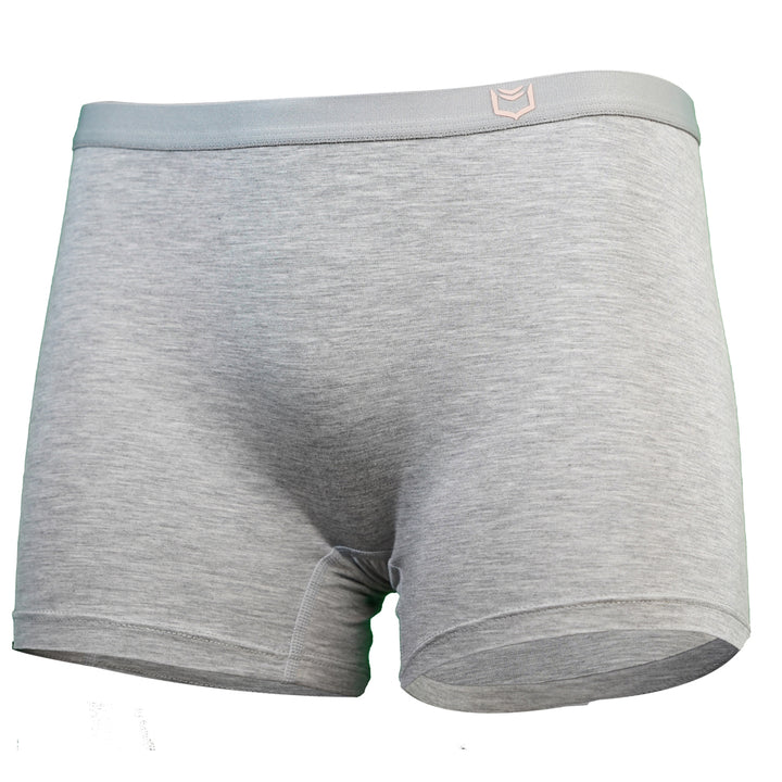 SHEATH Women's Bamboo Boxer Brief - Heather Gray