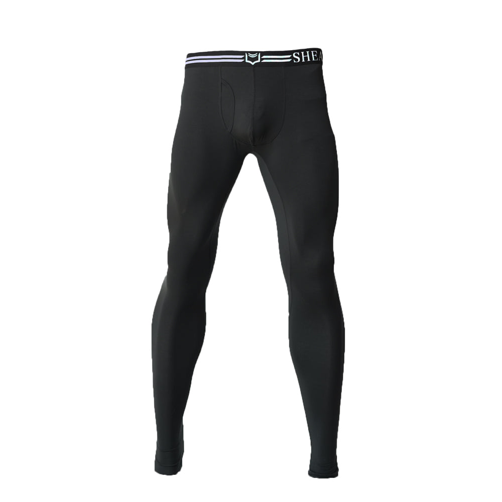 SHEATH Full Length Base Layer Bottoms With Dual Pouch - Black