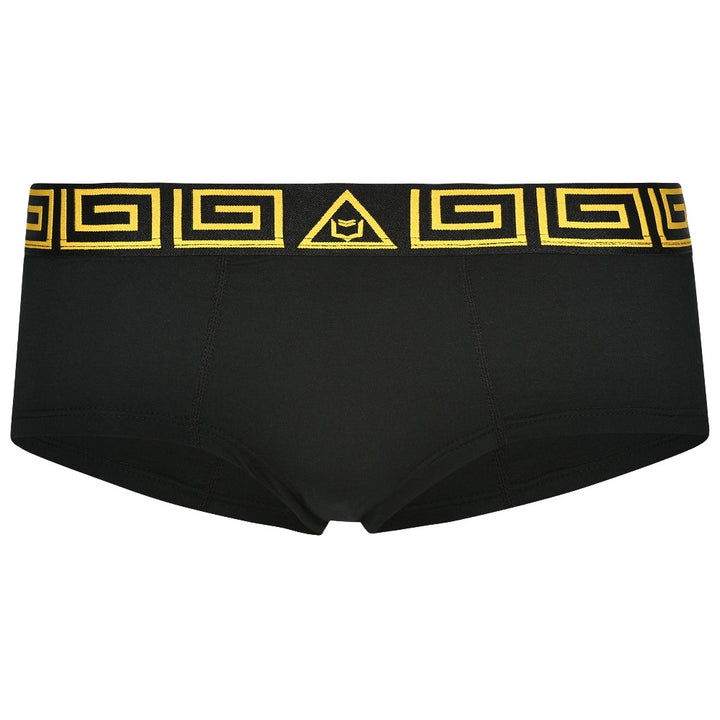 SHEATH Cheeky Boyshorts - Black & Gold