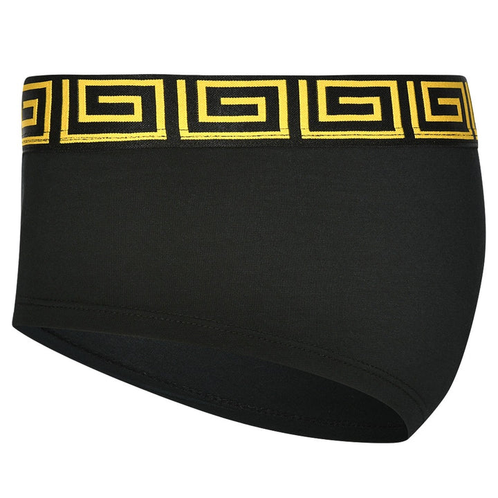 SHEATH Cheeky Boyshorts - Black & Gold