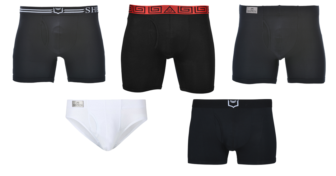 Image of the different styles of SHEATH Underwear