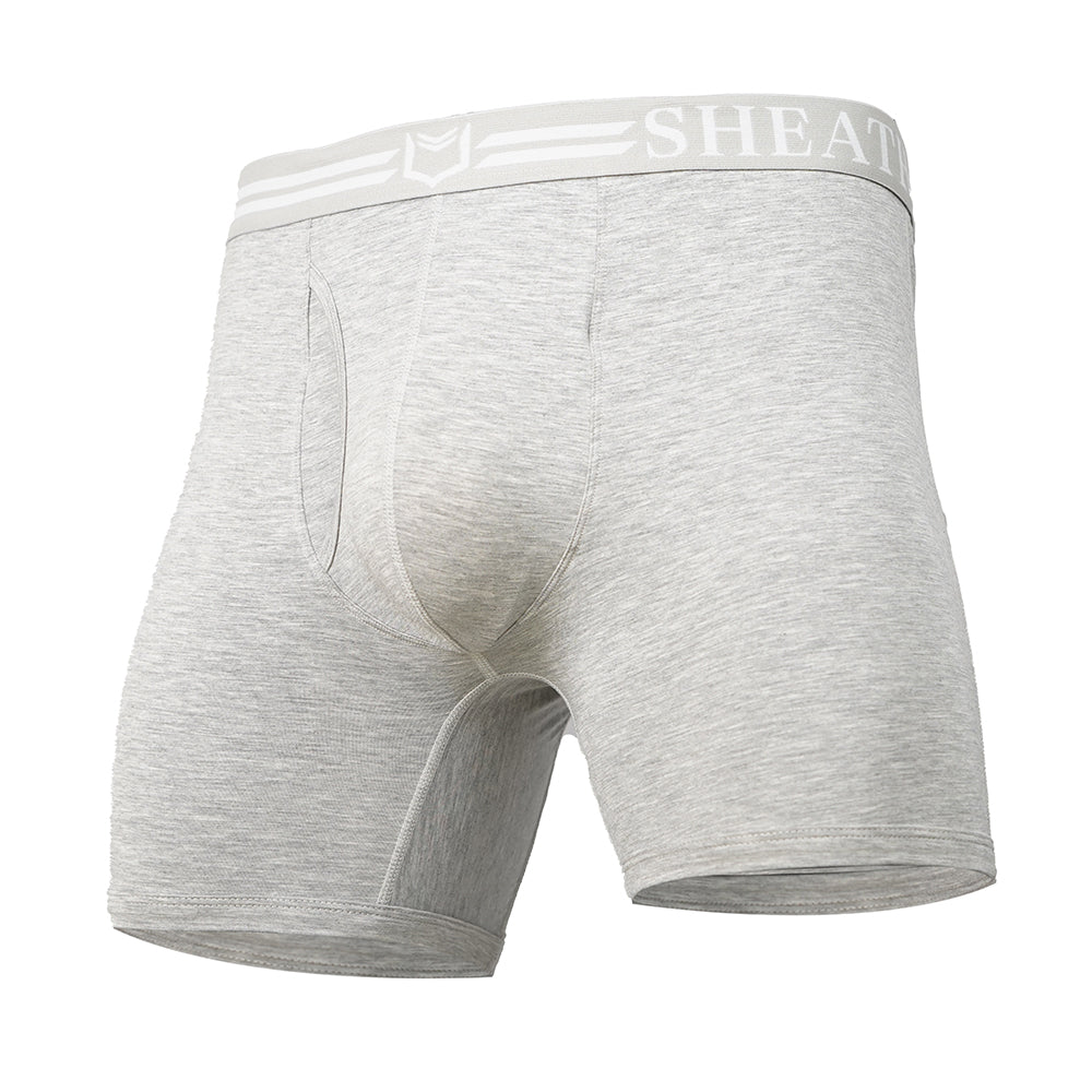 SHEATH 4.0 Bamboo Dual Pouch Boxer Brief - Heather Gray