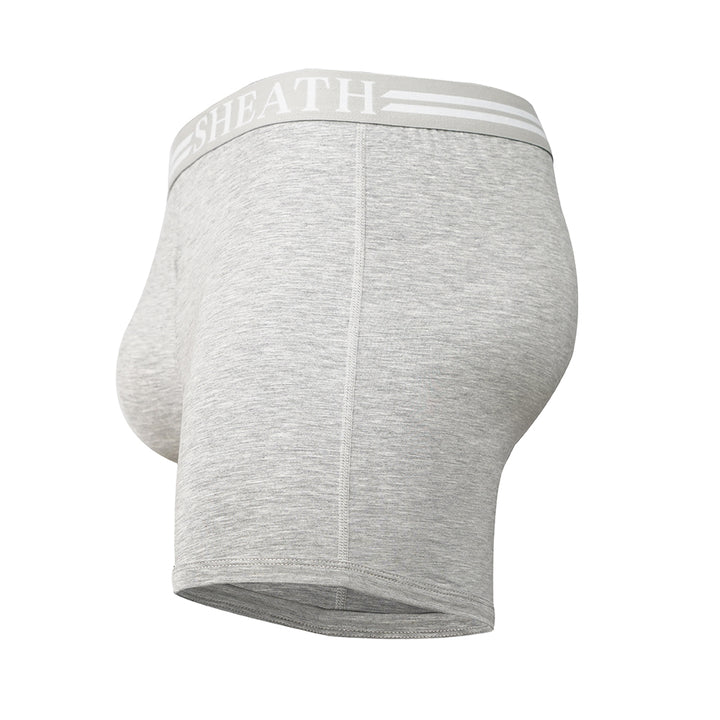 SHEATH 4.0 Bamboo Dual Pouch Boxer Brief - Heather Gray
