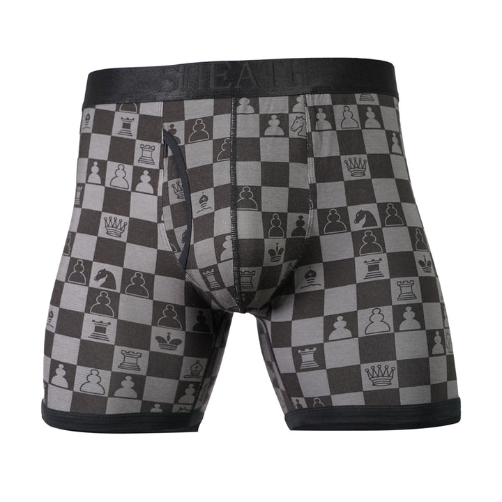 SHEATH 4.0 Bamboo Chess Grandmaster Men's Dual Pouch Boxer Brief