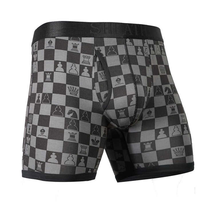 SHEATH 4.0 Bamboo Chess Grandmaster Men's Dual Pouch Boxer Brief