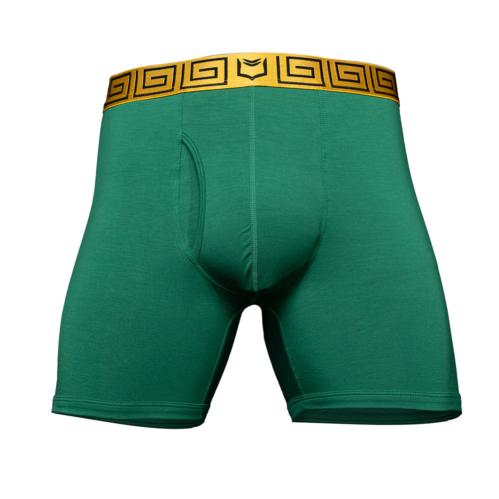 SHEATH 4.0 Dual Pouch Boxer Brief - Green & Gold