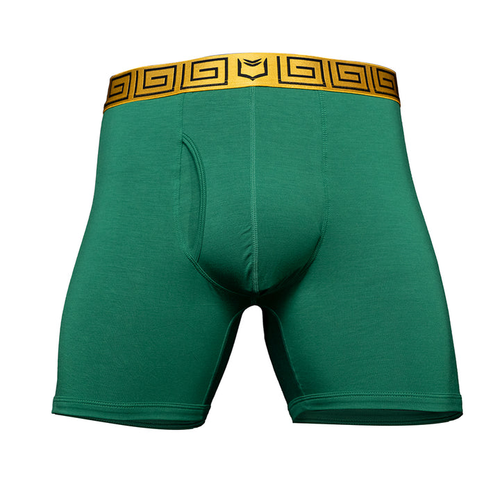 SHEATH 4.0 Dual Pouch Boxer Brief - Green & Gold