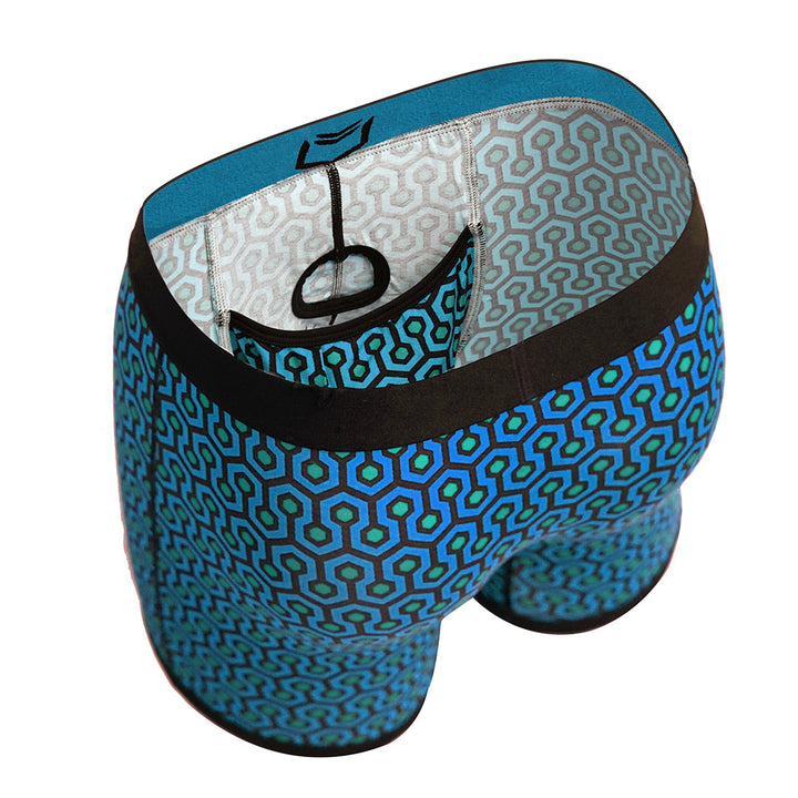 SHEATH 4.0 Dual Pouch Boxer Brief - Blue Hexagon