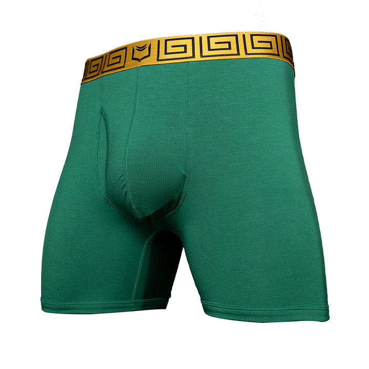 SHEATH 4.0 Dual Pouch Boxer Brief - Green & Gold