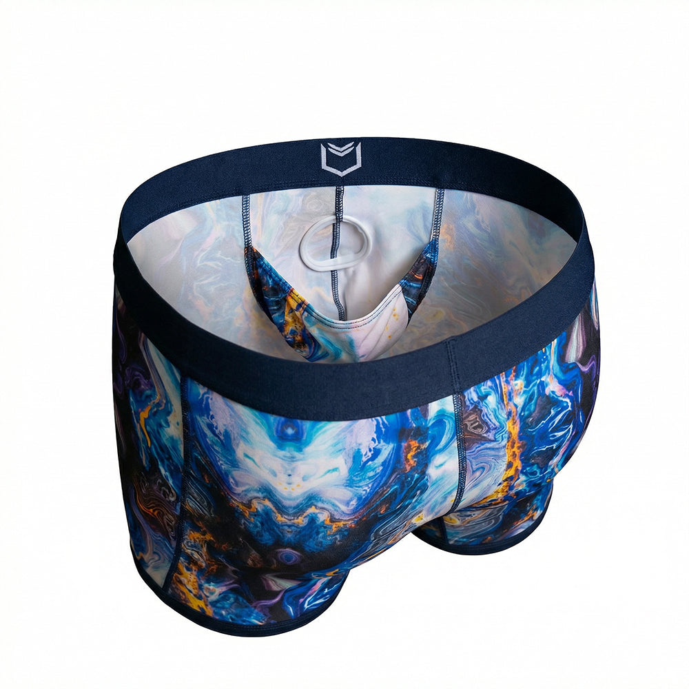 SHEATH V Bamboo Elements Men's 8" Sports Performance Boxer Brief 5 Pack