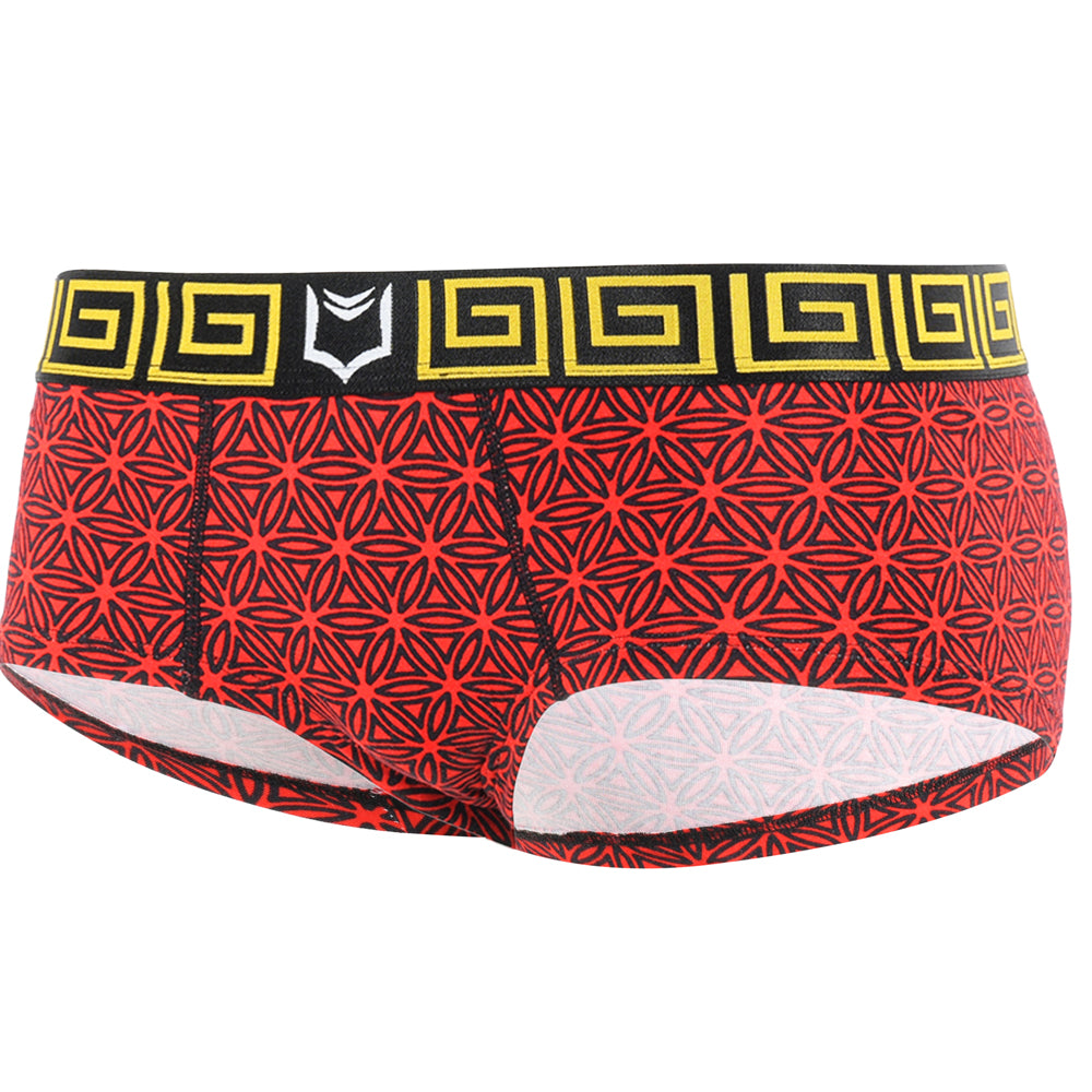 SHEATH Cheeky Boyshorts - Red Flower of Life