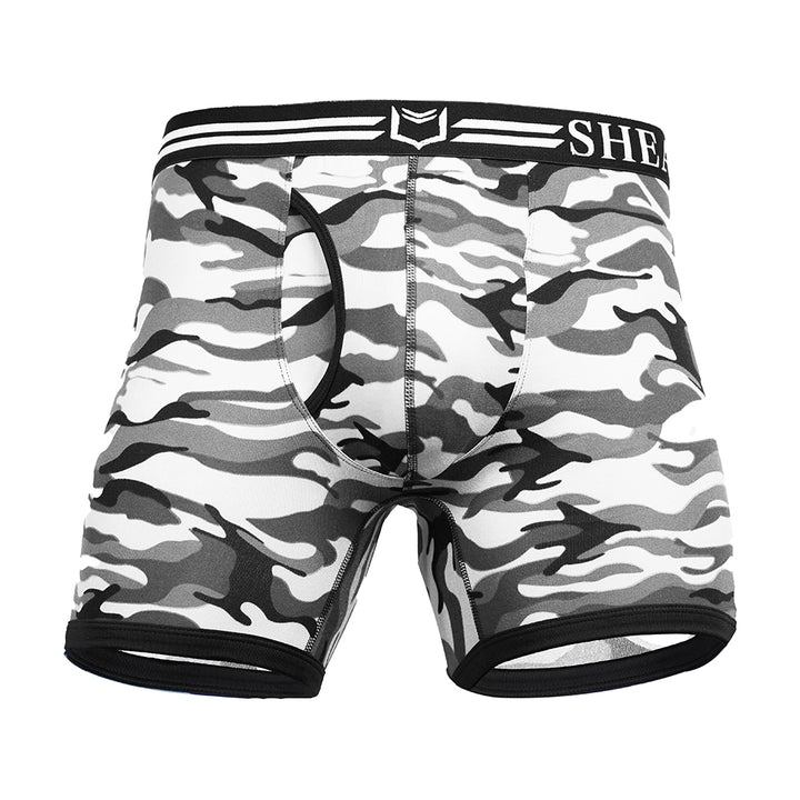 SHEATH Camo Boxer Briefs - Winter Gray