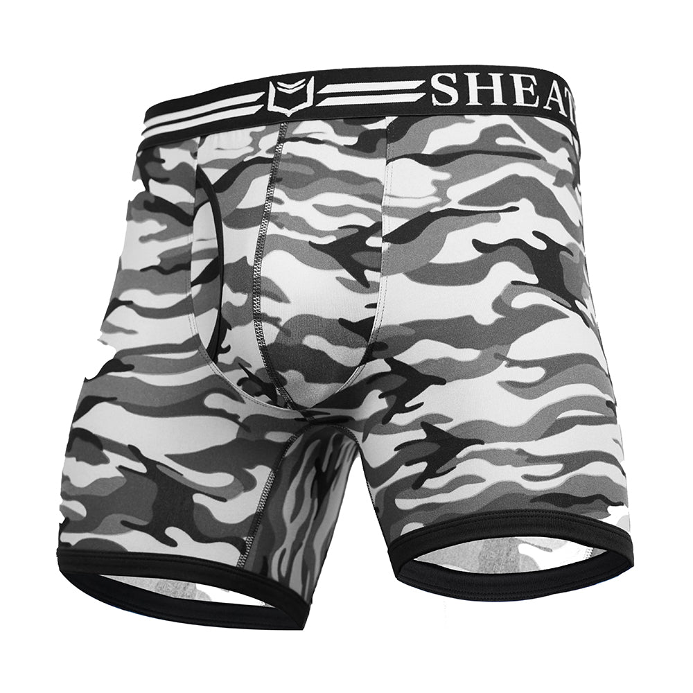 SHEATH Camo Boxer Briefs - Winter Gray