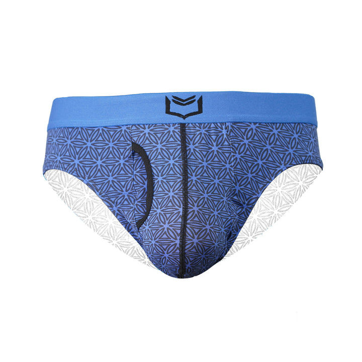 SHEATH Dual Pouch Briefs - Blue Flower of Life