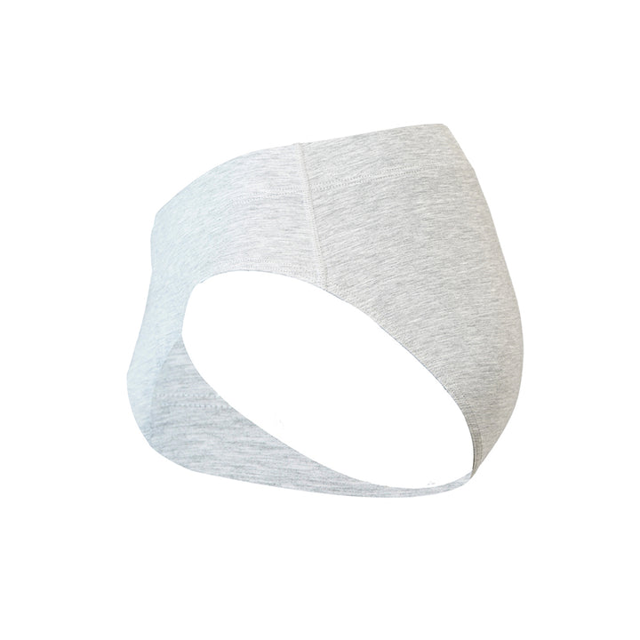 SHEATH BAMBOO DUAL POUCH EUROPEAN CUT BRIEF - HEATHER GRAY