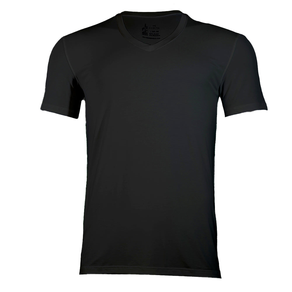 SHEATH V Modal Undershirt - Black
