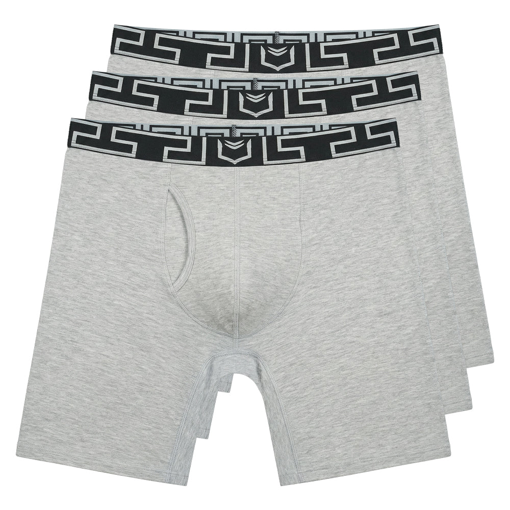 SHEATH V Bamboo Dual Pouch Boxer Brief - Titan Gray#color_titan-gray