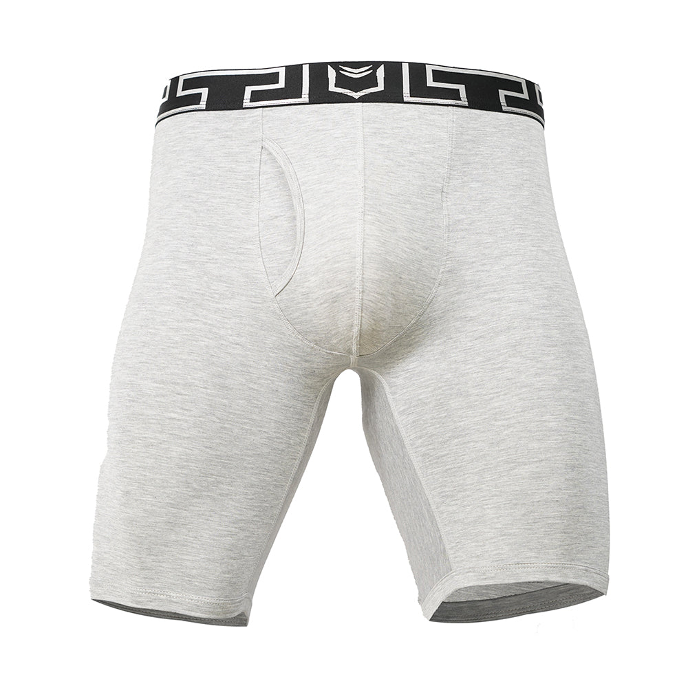 SHEATH V Bamboo Titan Dual Pouch Boxer Brief - Heather Gray