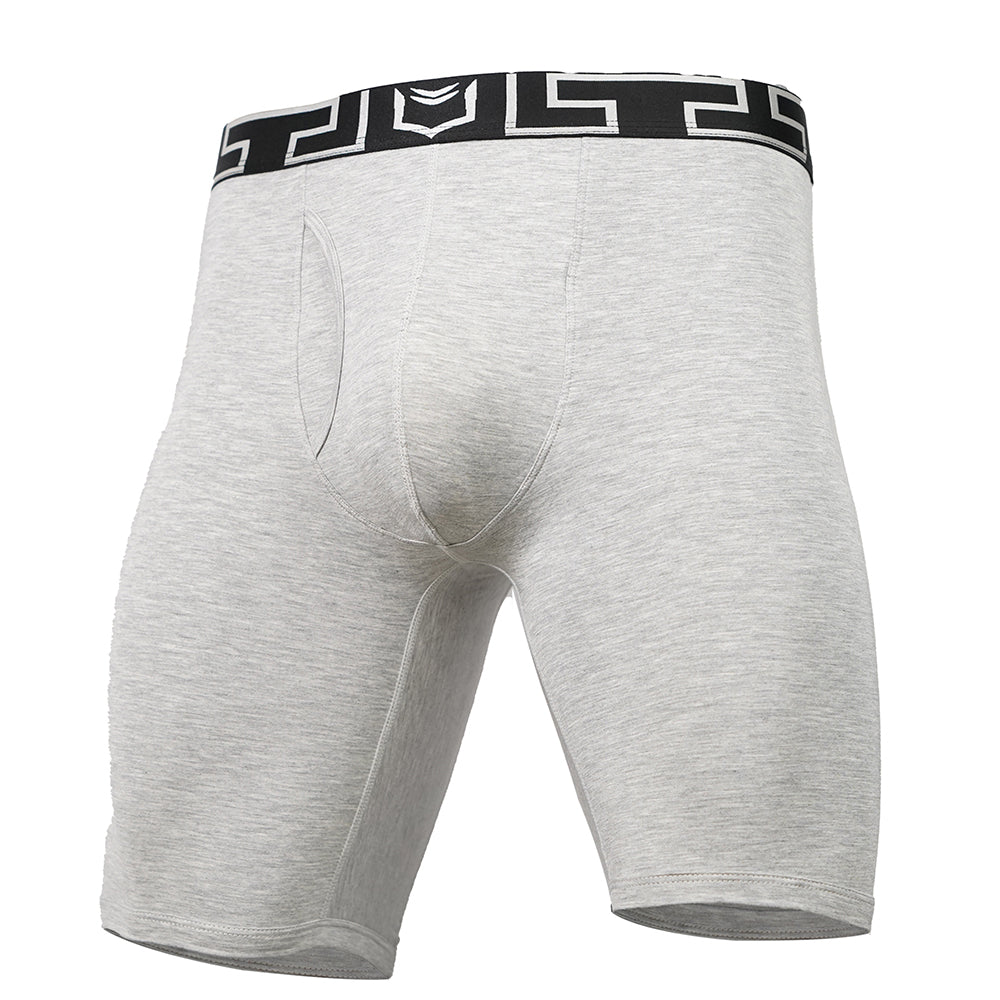 SHEATH V Bamboo Titan Dual Pouch Boxer Brief - Heather Gray