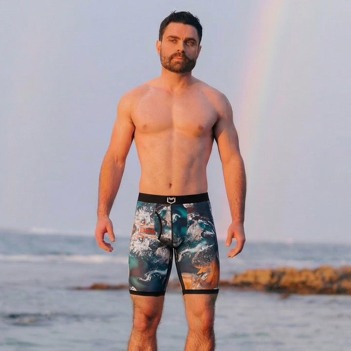 SHEATH V Bamboo Elements Men's 8" Sports Performance Boxer Brief