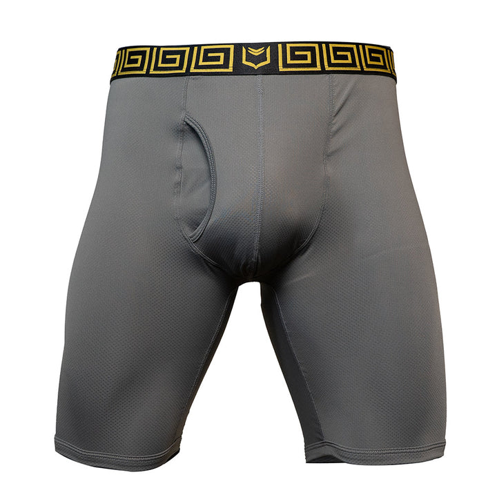 SHEATH V AirFlow Boxer Brief - Gray & Gold