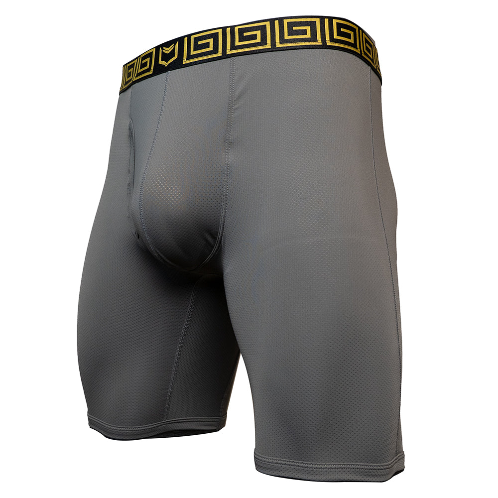 SHEATH V AirFlow Boxer Brief - Gray & Gold