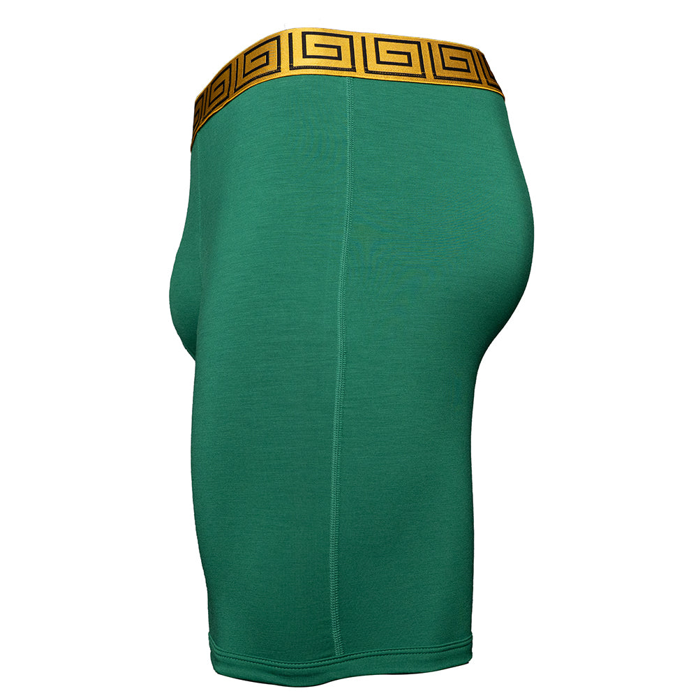 SHEATH V Dual Pouch Boxer Brief - Green & Gold