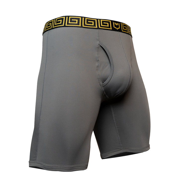 SHEATH V AirFlow Boxer Brief - Gray & Gold