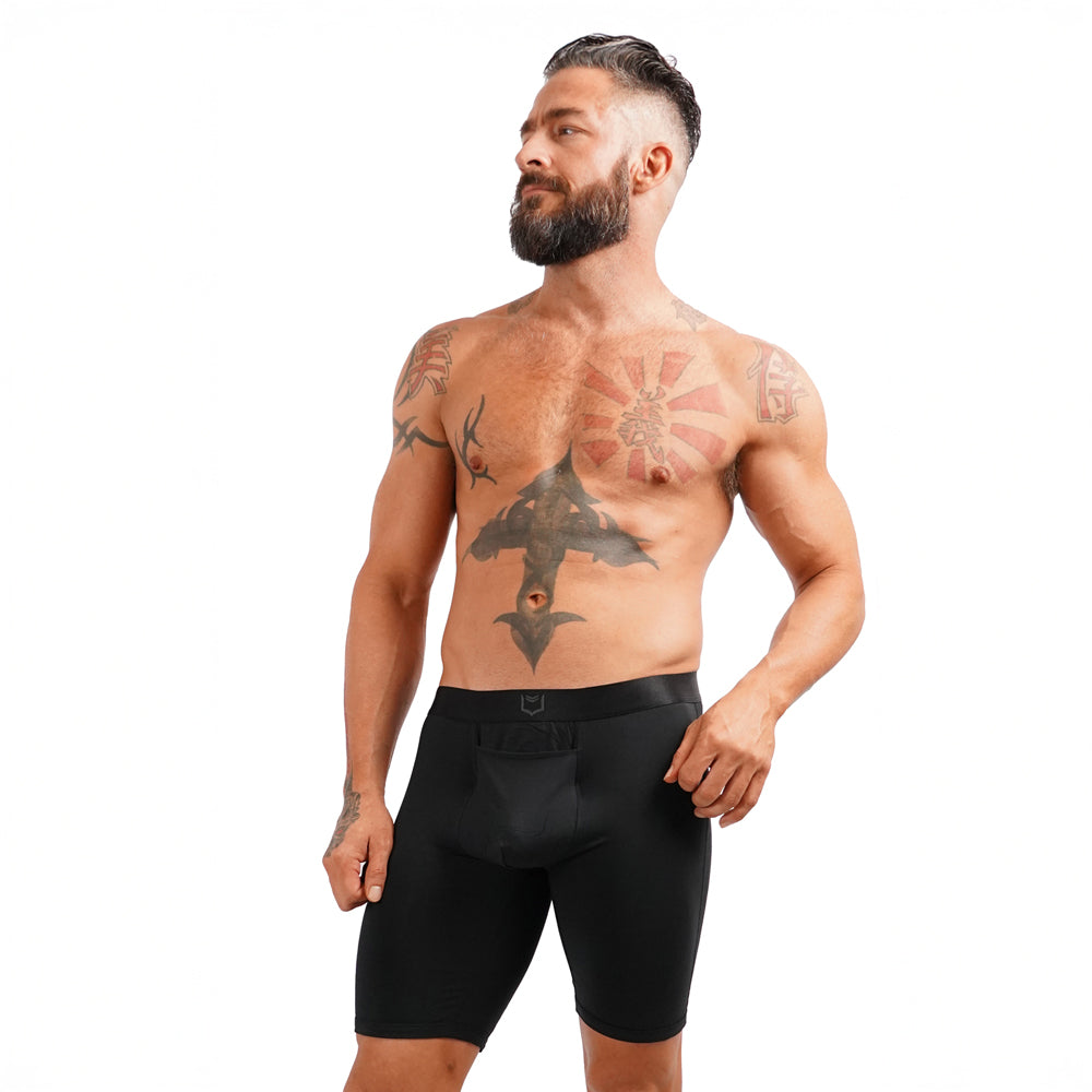 SHEATH V Single Pouch with Horizontal Fly - Black