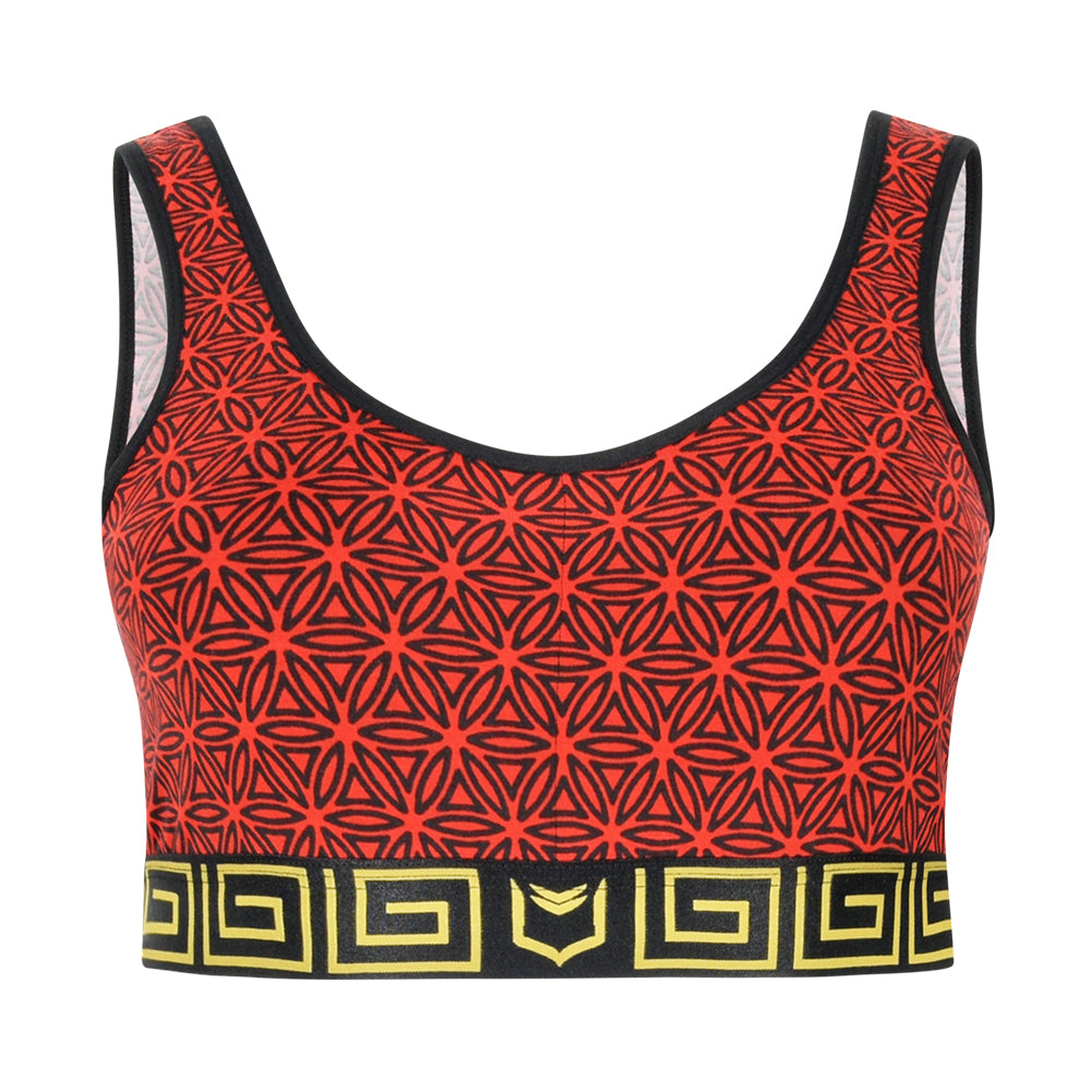 SHEATH Sports Bralette - Red Flower of Life