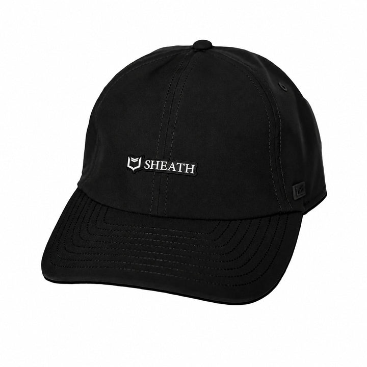 Front side of white cap melin hydro legend stealth cap with &