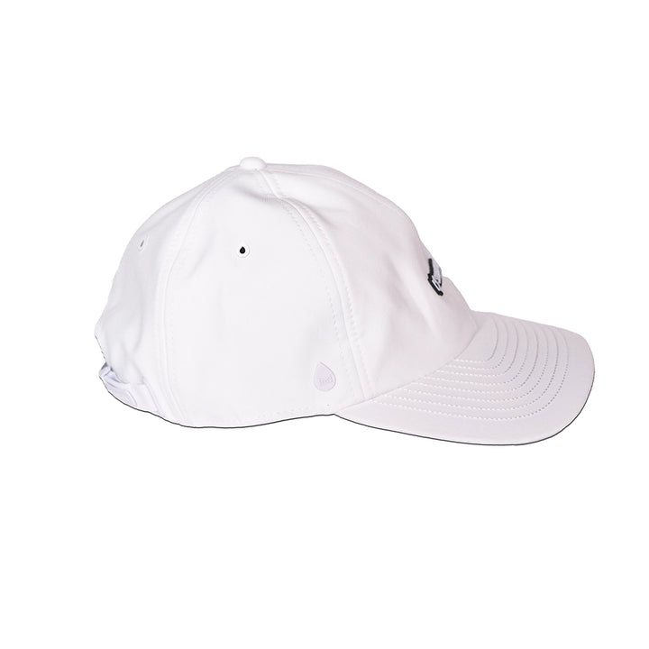 Right side of white cap melin hydro legend stealth cap on a white background#color_white