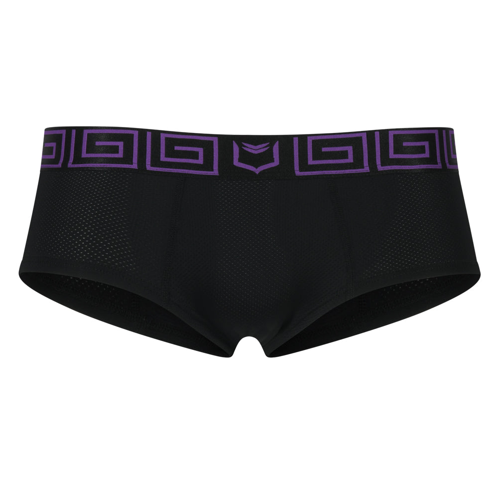 SHEATH AirFlow Cheeky Boyshorts - Purple & Black