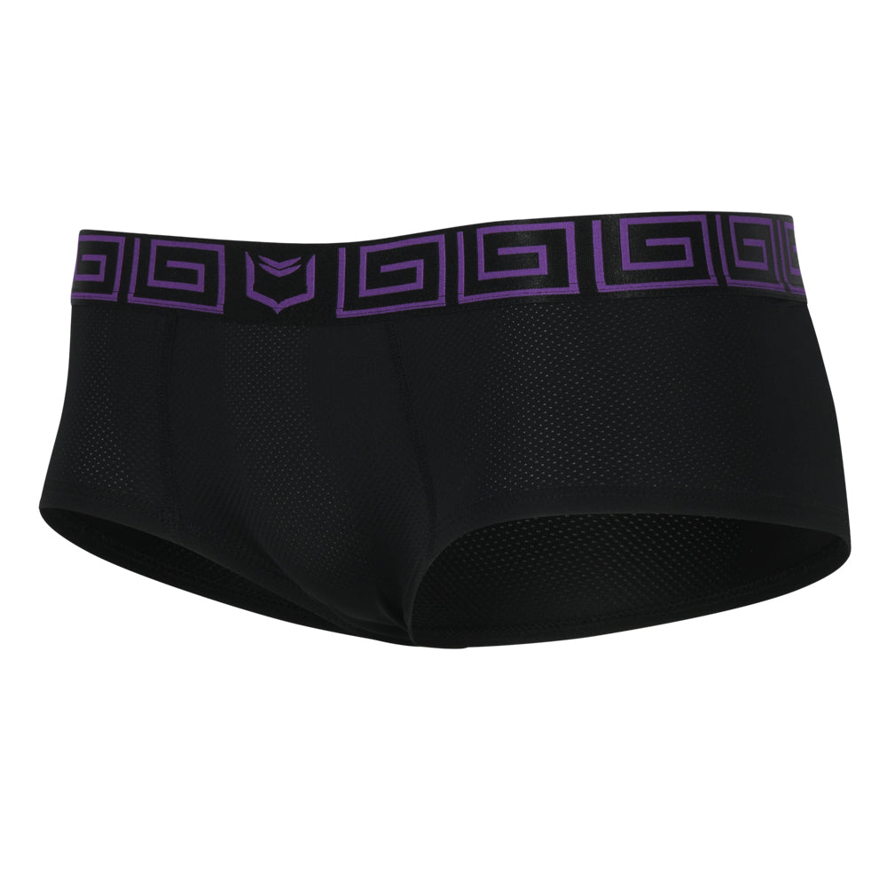 SHEATH AirFlow Cheeky Boyshorts - Purple & Black