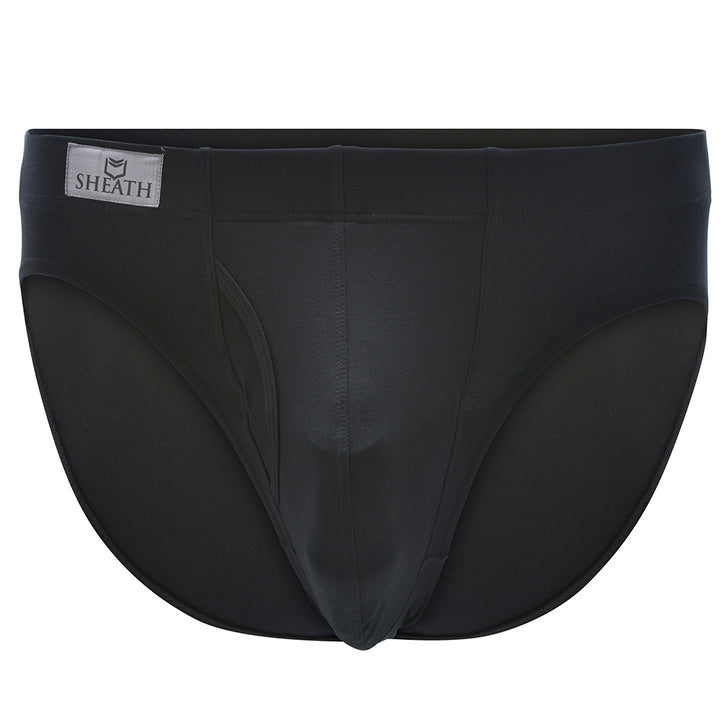SHEATH Underwear - Men's Dual Pouch Briefs - Black - Men’s Underwear