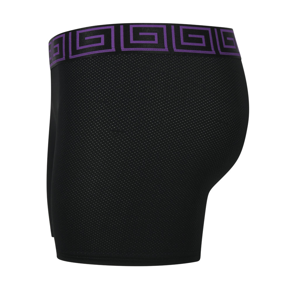 SHEATH Women's AirFlow Boxer Brief - Purple & Black