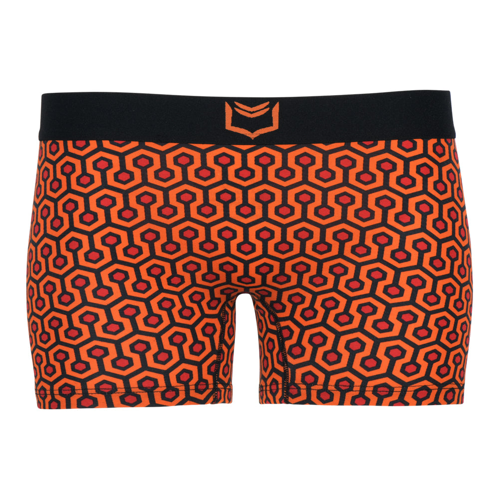 Women's Boxer Brief - Orange Hexagon